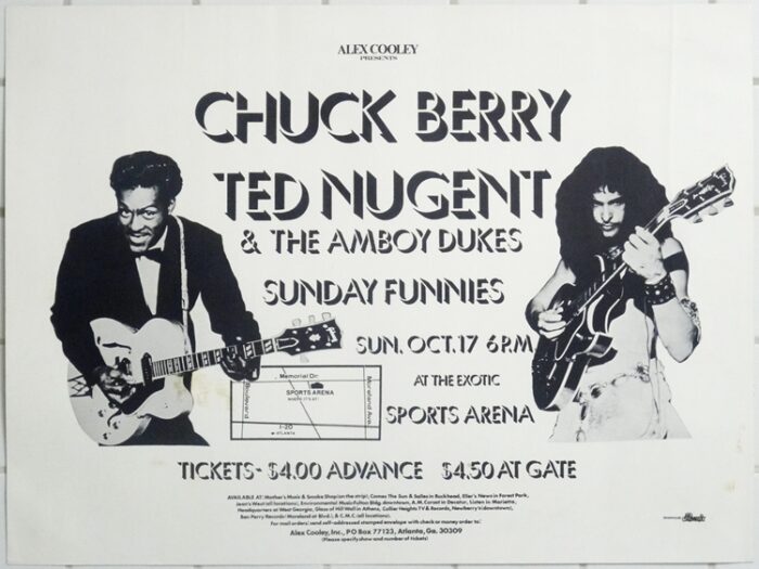 Chuck Berry - Ted Nugent poster 1971
