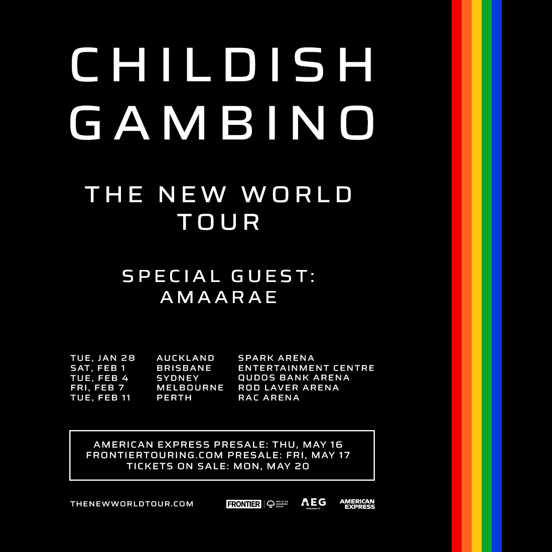 CHILDISH GAMBINO RETURNS TO AUSTRALIA & NEW ZEALAND