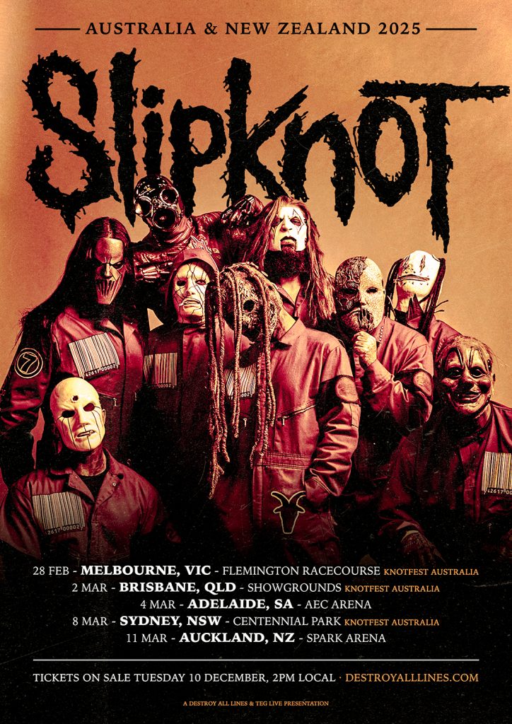SLIPKNOT ANNOUNCE 2025 HEADLINE SHOWS. SET TO PERFORM